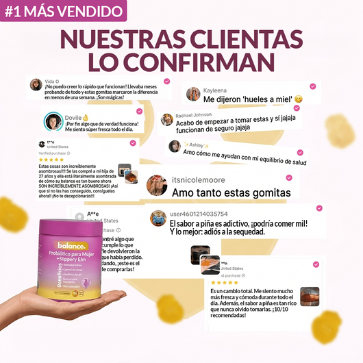 Slippery Elm Gummies Probiótico para Mujeres