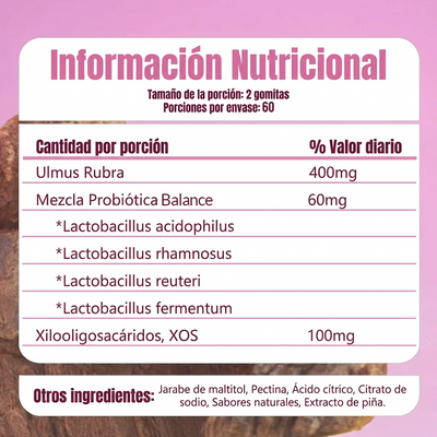 Slippery Elm Gummies Probiótico para Mujeres